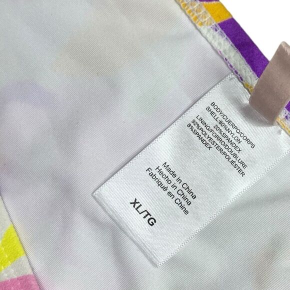 BCBG Swim Bottom Women’s XL Colorful Floral Give It A Swirl Scoop Printed - Picture 4 of 7